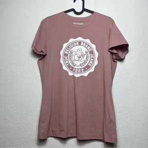 True Religion Crewneck Short Sleeve Front Buddha Print Top